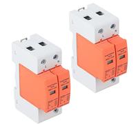 Walfront Dispositivo di Protezione da Sovratensioni, Scaricatore di Tensione 2P AC 420V, Interruttore con Finestra Visiva, for Cablaggio Domestico e Installazione su Guida (Imax: 40 kA)
