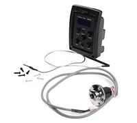 Walfront Equalizzatore Pickup a 4 Bande, Pedale Effetto Chitarra Portatile con Custodia in Plastica con Controllo del Volume e Sintonizzatore Colore per Chitarristi Acustici