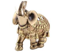 Walfront Feng Shui - Statua di elefante dorata, scultura di ricchezza, decorazione per la casa, misura L, oro