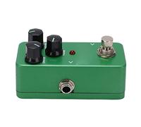 Walfront Green Overdrive Pedale per Chitarra, Controllo a 3 Manopole | Commutazione True Bypass, suono caldo del tubo, prestazioni a basso rumore, guscio metallico compatto per la registrazione