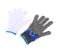 Walfront Guanto Resistento al Taglio, Guanto in Cotone con Taglio di Sicurezza in Rete Metallica per Protezione delle Mani