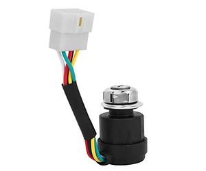 WALFRONT Interruttore a Chiave di Accensione 186F con 2 Chiavi, Interruttore di Avviamento della Barra del Motore Raffreddato Ad Aria, Base Durevole a 5 Fili per Generatore 178F 186F