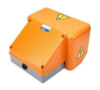 Walfront Interruttore a Pedale Doppio, Interruttore a Pedale Industriale Doppio Interruttore a Pedale con Guscio in Alluminio Pieno AC380V DC220V 6A