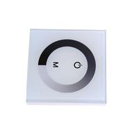 Walfront Interruttore da Parete Dimmer Controller per Lampade Touch Panel LED Dimmer Switch DC 12V 24V Controllo luminosità a Canale Singolo per Striscia Luminosa Monocolore Casa Camera da Letto