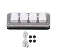 Walfront Interruttore Rosso Tastiera Meccanica a 4 Tasti Controllo Industriale Tasti Gioco RGB Controller Industriale per Professionisti e Giocatori