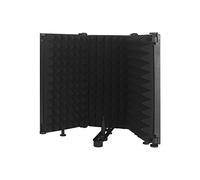 Walfront Isolamento del Microfono a Prova di Suono con Progettazione Portatile 3 Pannelli o Combinazione a 5 Pannelli Easy Installazione per la Registrazione di Podcast in Studio (3 pannello)