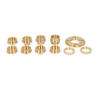 Walfront Kit di Guide per Fresa da 11 Pezzi Accessori in Ottone per l'instradamento di Cerniere a Coda di Rondine Include Guide Modello Adattatore da 10 a 30 Mm