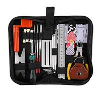 Walfront Kit di Pulizia di Manutenzione del Set di Strumenti di Riparazione di Chitarra Portatile con Borsa Trasporto per Bass Banjo Ukule