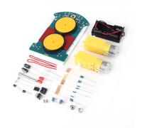 Walfront Kit Fai Te per Auto Intelligenti, Kit Smart Car DIY Fai-Da-Te Smart Tracking Car Robot Kit, Set di Componenti Elettronici Kit Auto Accessori