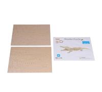 Walfront Kit Modello Giocattolo Puzzle 3D in Legno, Rompicapo in Tiglio con Animali per Bambini Dai 6 Anni in su, Divertente Progetto Artigianale Fai-da-te per la creatività (026 coccodrillo)