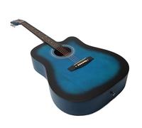 Walfront Kit per Chitarra da 41 Pollici, Chitarra per Principianti con Plettri Capotasto Corde di Ricambio Borsa per Tracolla, Portatile Leggero Opaco in Tiglio Premium