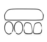 Walfront Kit Rivestimento Cornice Griglia Faro Posteriore 5 Pezzi, Copertura ABS Nero Lucido per F55 F56 F57 LCI2 2022-2024, Installazione Semplice, Include Griglia e Cornici Luminose