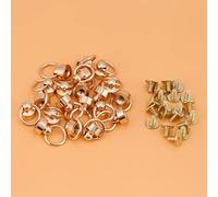 Walfront Kit Rivetti in Ottone Elementi di Fissaggio per Rivetti Monaco in Ottone e Ferro 8mm 20 Pezzi Viti Elettrolitiche per Borsa Artigianale in Pelle Borsa Cintura per Telefono Riparazione (GOLD)