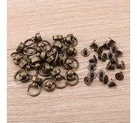 Walfront Kit Rivetti in Ottone Elementi di Fissaggio per Rivetti Monaco in Ottone e Ferro 8mm 20 Pezzi Viti Elettrolitiche per Borsa Artigianale in Pelle Borsa Cintura per Telefono Riparazione