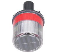 Walfront Luce Beacon a LED a LED a Energia Solare, PC Resistente all'impatto, Chiara visibilità, Distanza di Avvertimento di 300 M, Adatta per il Lavoro Notturno e il Viaggio