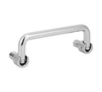 Walfront Maniglia industriale in acciaio inox da 9,9 cm, maniglie pieghevoli in metallo argentato per porte e finestre, armadietti per attrezzi, maniglia/maniglia