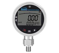 Walfront Manometro digitale G 1/4 connettore, olio gas acqua manometro 400BAR 0-40Mpa 10000PSI