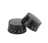 Walfront Manopola per Chitarra, Accessorio per Chitarra in Acrilico di qualità, Manopole di Ricambio da 4 Pezzi per Chitarre, Tocco Confortevole per i Musicisti (Pannello nero lettere bianche)