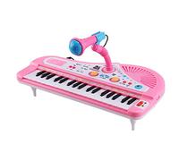 Walfront Materiale Plastico Premium per Pianoforte Musicale 37 Giocattoli Educativi per Pianoforte Chiave con Apprendimento e Sviluppo del Microfono