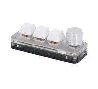 Walfront Mini Tastiera RGB a 3 Tasti Tastiera Gioco Meccanica Cablata Macro Pad Zoom Taglio Incolla Impostabile con RGB per Giochi d'ufficio