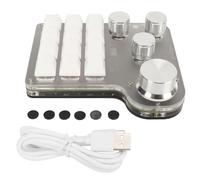 Walfront Mini Tastiera Wireless Interruttore Blu Copia Incolla USB C BT 2.4G RGB Tastiera Personalizzata per Console Industriale 5V 1A