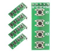Walfront Modulo 5 Pulsanti a 4 Pulsanti Modulo Interruttore a Pulsante a 4 Tasti per PLC ARM FPGA CPLD Perfetto per il Collegamento a RasPi, Mini Breadboard
