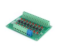 Walfront Modulo di Isolamento Ottico Limite di Frequenza di Commutazione 20KHZ Convertitore Isolatore a 8 Canali Optoaccoppiatore Scheda Convertitore di Segnale PLC da 12V a 3,3V