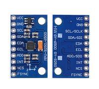 Walfront Modulo Sensore Giroscopio a 9 Assi, 16 Bit da 3 a 5 V I2C SPI | Uscita a 16 Bit, Accelerometro a 3 Assi, Magnetometro a 3 Assi, Scheda a Circuito Stampato, Robotica, Compatibile con I2C SPI