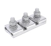 Walfront Morsetto di Scanalatura Parallela in Alluminio a 3 Bulloni a 3 Bullone Connettore in Lega Estruso T Connecamento Morsetto di Ramo per Ramo della Linea Principale Tee Parallelo