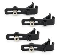 Walfront Morsetto per Microfono Antiurto per Batteria, 4 Pezzi in Metallo + ABS Morsetto per Microfono Regolabile per Batteria con 3 Punti Scanalati, Supporto Antiurto da 11,6 Cm per Registrazioni