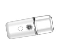 Walfront Nano Vaporizzatore Facciale Elettrico Pratico Piccolo Nano con Nebbia Fine Umidificatore Viso Ad Acqua con Ricarica USB per L'idratazione (WHITE)