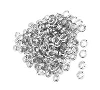 Walfront Occhiello in Ottone da 6 Mm per Accessori di Abbigliamento Rivetto in Metallo con Foro Tondo, 100 Pezzi, Ideale per Borse, Scarpe, Cinture, Artigianato (#1)