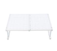 Walfront Organizer per Guardaroba, Ripiano per Armadio Impilabile in Acciaio Al Carbonio con Altezza Regolabile, 20 Kg per Ripiano, Scaffale Salvaspazio per Dispensa da Bagno e Ufficio (Lunghezza