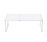 Walfront Organizer per Guardaroba, Ripiano per Armadio Impilabile in Acciaio Al Carbonio con Altezza Regolabile, 20 Kg per Ripiano, Scaffale Salvaspazio per Dispensa da Bagno e Ufficio (Lunghezza
