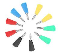 Walfront P3002 Connettori a Banana da 4 Mm Impilabili Rosso Set da 10 Pezzi Resistente in Lega di Zinco per Cavi Multimetro per Cavi per Altoparlanti Audio