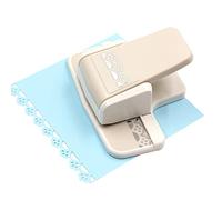 Walfront Perforatore per Bordi Artigianali Strumento per Goffratura per Design Floreale ABS in Lega di Zinco 3 in 1 Forma Etichetta 12 X 8,7 X 5,2 Cm per Creazione di Biglietti di Scrapbooking (03