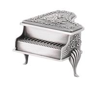 Walfront Piano a forma di fiore di rosa scolpito in lega di zinco Jewellery Box di stoccaggio