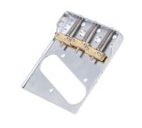 WALFRONT Ponte per Chitarra Telecaster, Parti per Chitarra Elettrica in Acciaio Inossidabile, 3 Selle per Stile Vintage con Facile Configurazione e Intonazione per Musicisti