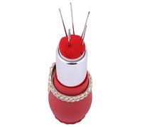 Walfront Porta Aghi, Rossetto Aghi Ricami Aghi a Forma di Rossetto per Aghi da Cucito, Portaspilli Rossetto (Red)