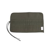 Walfront Porta Pennelli da Pittura, Astuccio per Pennelli con 30 Scomparti per Riporre i Pennelli per Tempere Acriliche a Olio, Acquerelli Pennelli da Artista Canvas Olive