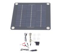 Walfront Regolatore di Carica Solare, Kit Pannello Solare Monocristallino da 10 W per, Auto, Barche, Trattori, off-Grid, Mantenitore di Batteria di Facile Installazione per Uso Esterno