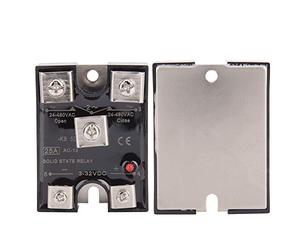 Walfront Relè a Stato Solido 1NO1NC 25A Modulo CA Controllato con Copertura in Plastica con Indicatore Ad Alta luminosità per Applicazioni di Controllo della Temperatura