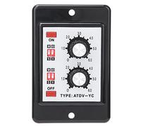 Walfront Relè Interruttore Timer On/off Manopola relè Doppia Regolabile da 0 a 10s 5A AC 110 220V DC 12V 14V per Circuito di Controllo Automatizzato Comunicazione Remota Uso Meccatronico (DC24V)