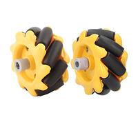 Walfront Ruota Mecanum Kit Robot 48 Mm Accessori per Ricambi Auto Robot Intelligenti Componenti Fai Te Omnidirezionali (1 paio)