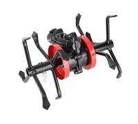 WALFRONT Ruota per Coltivatore, Lega di Alluminio, Strumento 2 in 1 per Diserbo e Allentamento del Terreno per la Cura del Giardino e del Prato