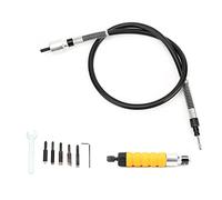 Walfront Scalpello Elettrico per Legno Utensile per Intaglio Manico Giallo Set Versatile per Intaglio del Legno in Acciaio Inossidabile Include 5 Lame e Chiave per Artigiani e Fai-da-te