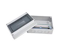 Walfront Scatola di Distribuzione Impermeabile IP65 Scatola di Giunzione a Parete con Coperchio Trasparente a 8 Vie con Guscio in Plastica per Applicazioni Interne Ed Esterne, Installazione