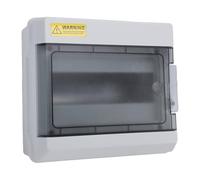 Walfront Scatola Interruttore Automatico a 9 Vie Scatola di Distribuzione Elettrica Resistente All'acqua in Plastica ABS PC IP66 con Custodia con Coperchio Trasparente su Guida DIN per