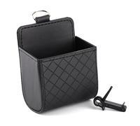 WALFRONT Scatola portaoggetti per auto nera, organizer per bocchetta dell'aria, borsa portaoggetti per custodia del telefono, tasca 4,5" x 3,3" x 2,2"