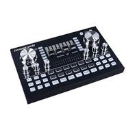 Walfront Scheda Audio Dal Vivo, Materiale Cold Plate, Alimentatore da 48 V, Mixer Streaming a Doppio Canale per PC e Registrazione Mobile